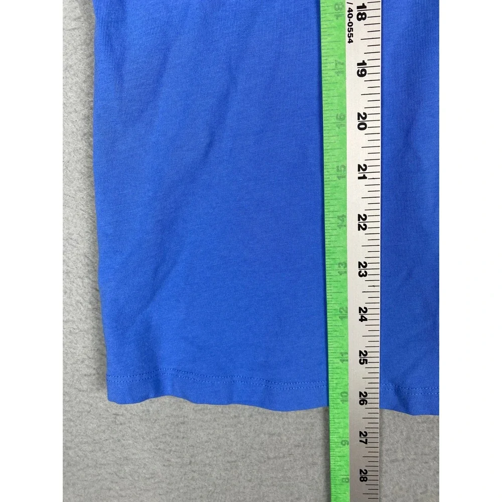 Lands End Pajama Top Long Sleeve Cotton Stretch Sleep Shirt Womens‎ 1X Blue